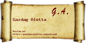 Gazdag Aletta névjegykártya